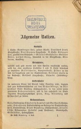 Bamberg : ein Führer durch die Stadt und ihre Umgebung für Fremde und Einheimische