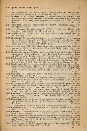 Antiquarischer Anzeiger von Joseph Baer & Co., Frankfurt a.M.. 370. 1887