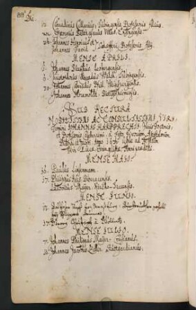 Sommerhalbjahr 1636. Rektorat Johannes Harpprecht