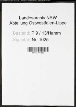 Sterberegister Standesamt Hamm