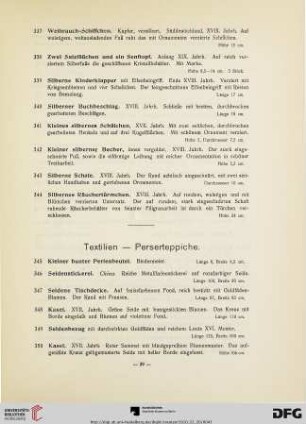 Textilien - Perserteppiche (Nr. 345-382)