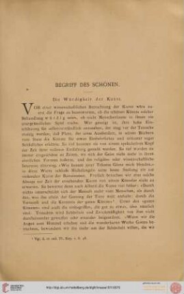 Begriff des Schönen