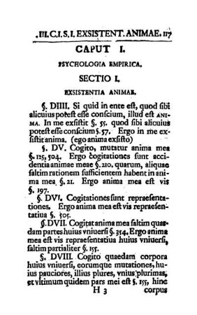 Caput I. Psychologia Empirica.