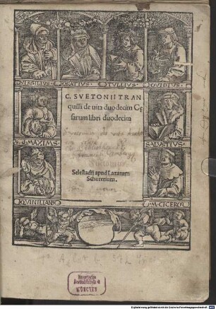 C. Svetonii Tranquilli de uita duodecim C[a]esarum libri duodecim