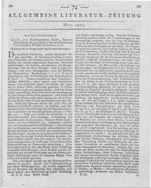 Tittmann, F. W.: Darstellung der griechischen Staatsverfassungen. Leipzig: Weidmann; Reimer 1822 (Beschluss der im vorigen Stück abgebrochenen Recension.)