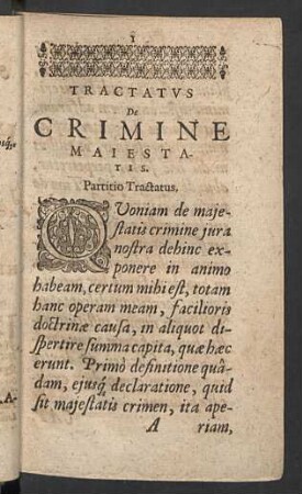 Tractatus de crimine maiestatis.