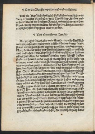 Von des Bapsts gepotten und underrichtung.