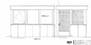 Eutingen (Baden): Stellwerks-Anbau - Ansicht Gleisseite Empfangsgeb. STW-Anbau