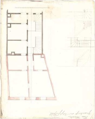 Reiffenstuel, Michael; München; Wohnhaus Kinader - Treppenhaus (Grundriss, Schnitt)