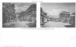Hof und Oeconomiehof im Kurprinz, abgebrochen 1882 [Das alte Leipzig]