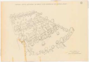 Gartenanlage Brühler Straße (Wohnungen für Belgische Besatzungsangehörige), Köln: Perspektivische Ansicht (Vogelschau)