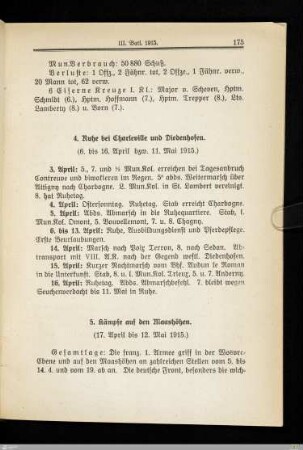 4. Ruhe bei Charleville und Diedenhofen