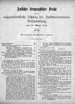 No. 15, 28. März 1884
