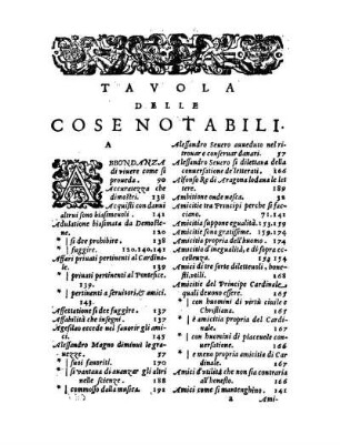 Tavola Delle Cose Notabili.