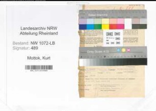 Entnazifizierung Kurt Mottok , geb. 04.02.1899 (Kaufmann)