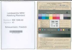 Entnazifizierung Friedrich Scheuermann , geb. 15.07.1913 (Assessor)