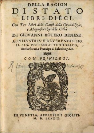 Della Ragion di Stato : Libri dieci
