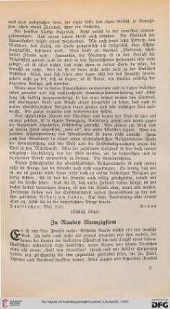 35: Zu Raabes Neunzigstem