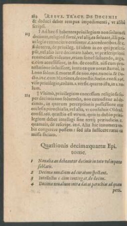 Quaestionis decimaequartae Epitome.