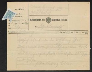Brief von Julie Elias an Gerhart Hauptmann