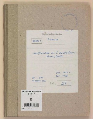 1. Bundesführer, Franz Seldte: Bd. 1