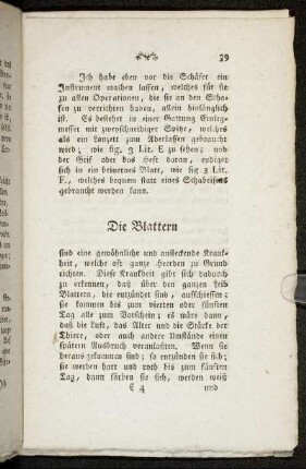 Die Blattern.