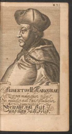N. 31. Albertus II. Marggraf.