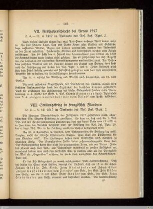 VIII. Stellungskrieg in französisch Flandern