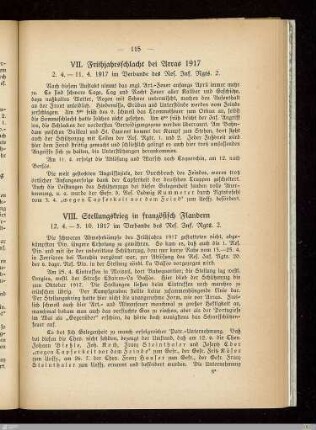 VIII. Stellungskrieg in französisch Flandern