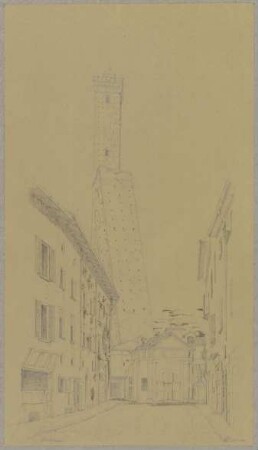 Die Torre Garisenda und Asinelli in Bologna