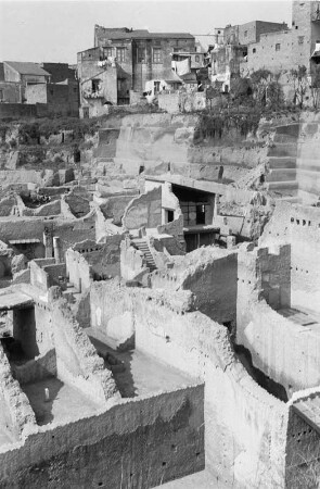 Blick auf Ruinen der antiken Stadt Herculaneum