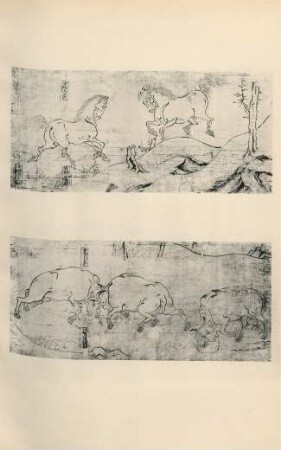 [VIII. Horses and fighting bulls by Toba Sojo ...]