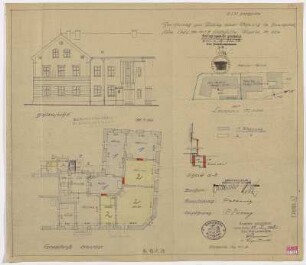 Teilung einer Wohnung im Hausgrundstück Ortsl.Nr.107B (m. Lageplan)
