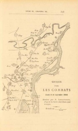 Croquis pour les Combats d' aout et de septembre 1883
