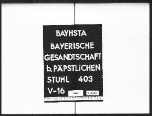 Pichler, Franz, Dr. theol., Dompropst von Passau, Ernennung zum apostolischen Protonotar.