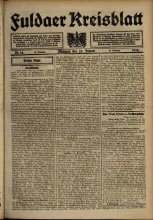 Ausgabe vom Mittwoch, den 21. Januar 1914.