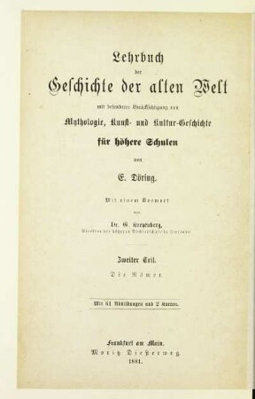 Teil 2: Lehrbuch der Geschichte der Römer