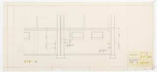 Bundesgartenschau, Karlsruhe 1967 Siedlung Im Eichbäumle: Typ B. Außenwandhausanschlussraum 1:20