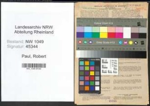 Entnazifizierung Robert Paul , geb. 12.03.1886 (Arbeiter)