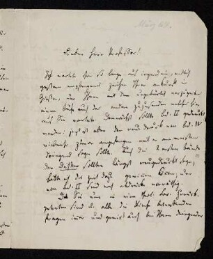Nr. 16: Brief von Heinrich Ewald an August Dillmann, Göttingen, 14.5.1864