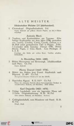 Alte Meister (Nr. 1-53)
