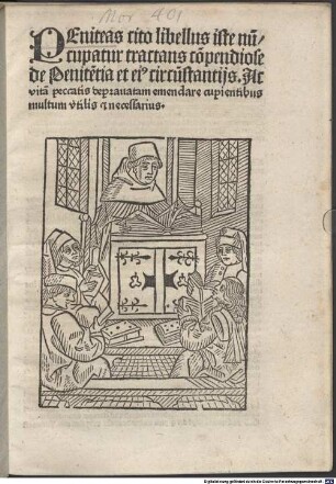 Poeniteas cito, libellus iste nuncupatur tractans compendiose de penitentia