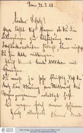 Postkarte vom 22.02.1908