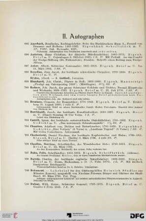 II. Autographen (Nr. 695-811)