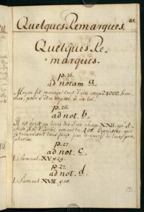 85-87, Quelques remarques