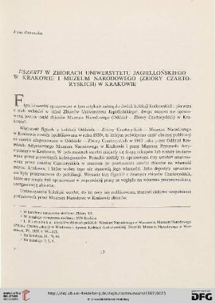 11: Uszebti w zbiorach Uniwersytetu Jagiellońskiego w Krakowie i Muzeum Narodowego (Zbiory Czartoryskich) w Krakowie