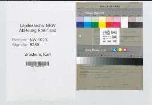Entnazifizierung Karl Brockers , geb. 09.05.1908 (Landwirt)
