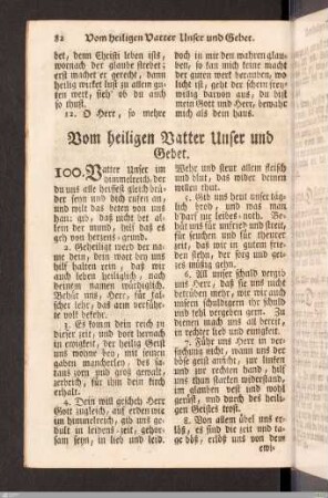 Vom heiligen Vater Unser und Gebet.