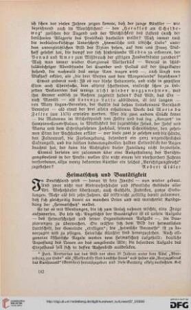 37: Heimatschutz und Bautätigkeit