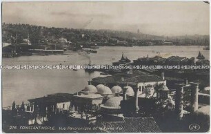 Bosporus und Flussmündung "Goldenes Horn" in Konstantinopel (Istanbul)